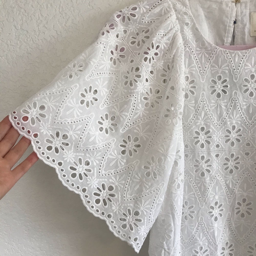 Kate Spade Eyelet Shift Dress White - Picture 4 of 8